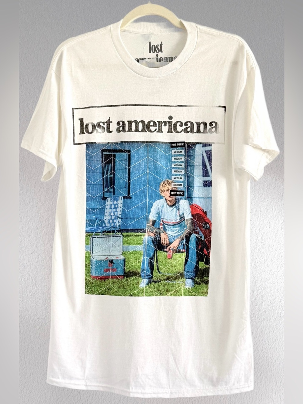 mgk lost americana Lawn Chair T-Shirt from Hot Topic Medium